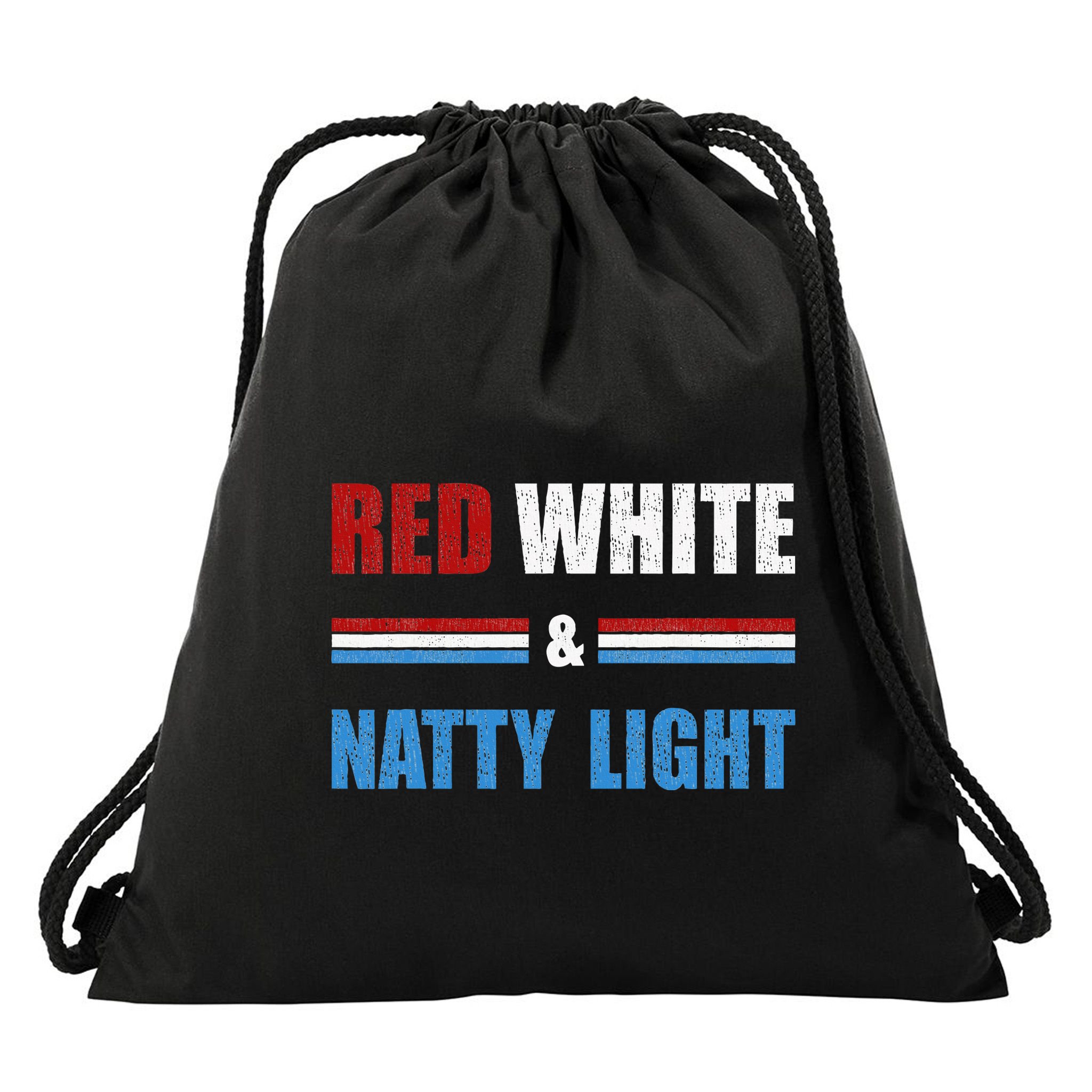 Red White & Nattylight Wo Beer Lovers Amusing Drawstring Bag