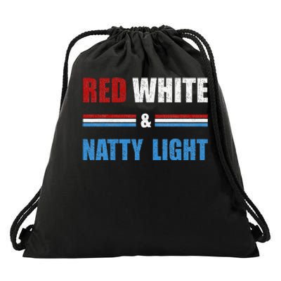 Red White & Nattylight Wo Beer Lovers Amusing Drawstring Bag