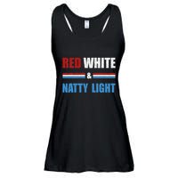 Red White & Nattylight Wo Beer Lovers Amusing Ladies Essential Flowy Tank