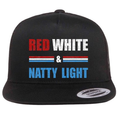 Red White & Nattylight Wo Beer Lovers Amusing Flatbill Hat