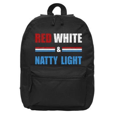 Red White & Nattylight Wo Beer Lovers Amusing 16 in Basic Backpack