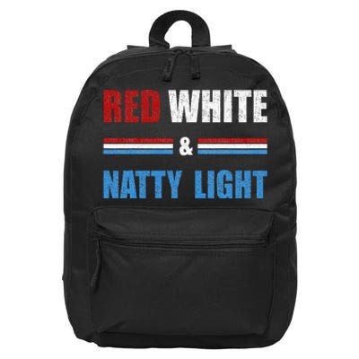 Red White & Nattylight Wo Beer Lovers Amusing 16 in Basic Backpack