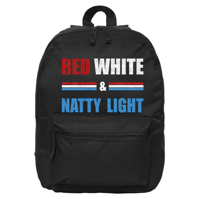 Red White & Nattylight Wo Beer Lovers Amusing 16 in Basic Backpack