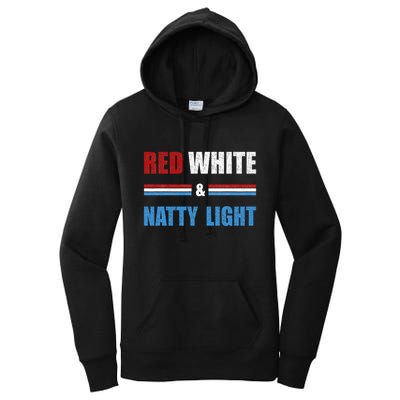 Red White & Nattylight Wo Beer Lovers Amusing Women's Pullover Hoodie