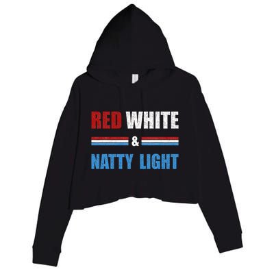 Red White & Nattylight Wo Beer Lovers Amusing Crop Fleece Hoodie