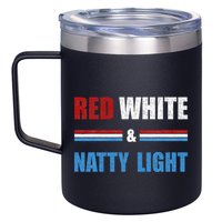 Red White & Nattylight Wo Beer Lovers Amusing 12oz Stainless Steel Coffee Mug