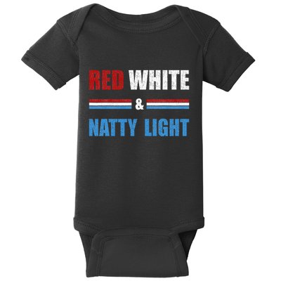 Red White & Nattylight Wo Beer Lovers Amusing Baby Bodysuit