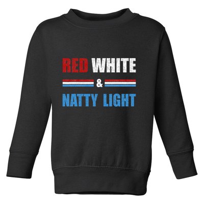 Red White & Nattylight Wo Beer Lovers Amusing Toddler Sweatshirt