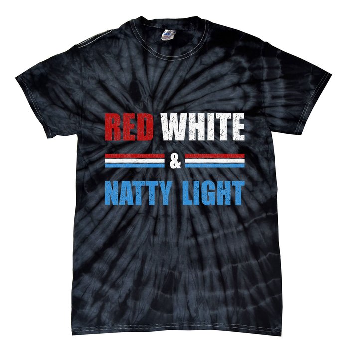 Red White & Nattylight Wo Beer Lovers Amusing Tie-Dye T-Shirt