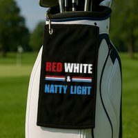 Red White & Nattylight Wo Beer Lovers Amusing Golf Towel
