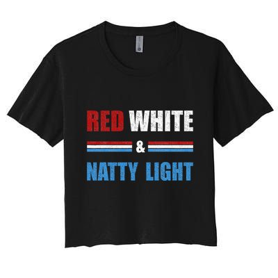 Red White & Nattylight Wo Beer Lovers Amusing Crop Top