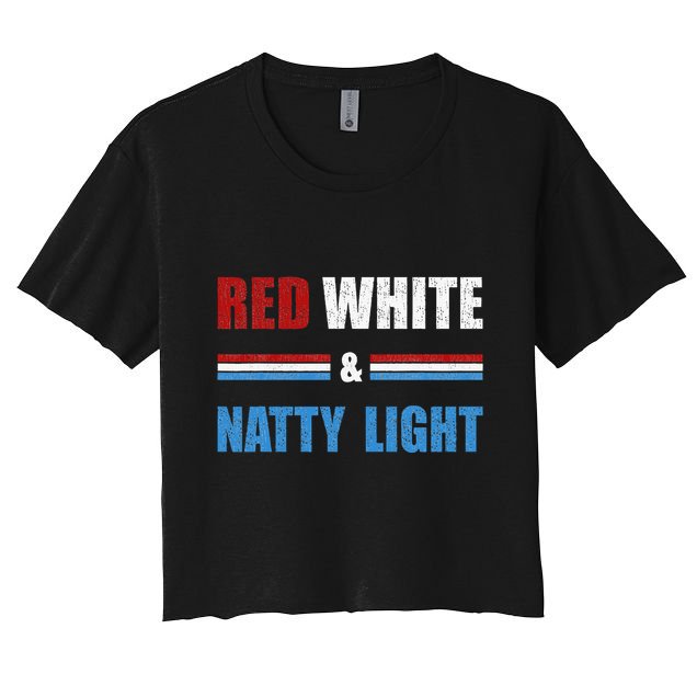 Red White & Nattylight Wo Beer Lovers Amusing Crop Top