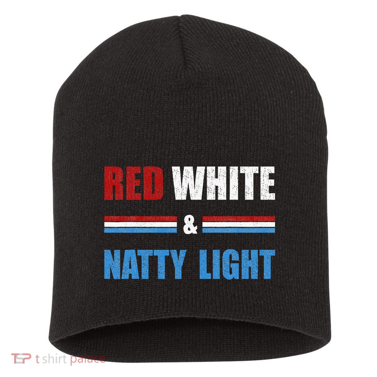 Red White & Nattylight Wo Beer Lovers Amusing Short Acrylic Beanie