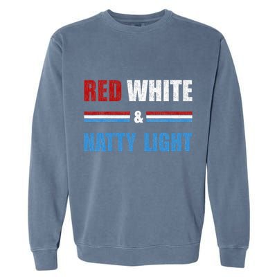 Red White & Nattylight Wo Beer Lovers Amusing Garment-Dyed Sweatshirt