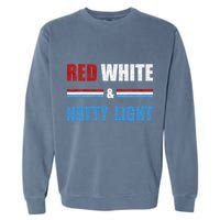 Red White & Nattylight Wo Beer Lovers Amusing Garment-Dyed Sweatshirt
