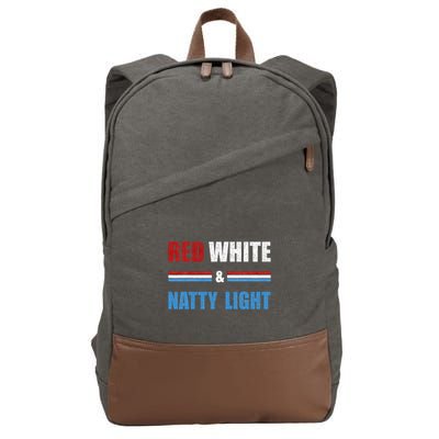 Red White & Nattylight Wo Beer Lovers Amusing Cotton Canvas Backpack