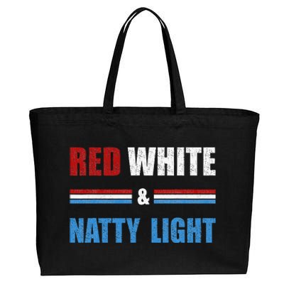 Red White & Nattylight Wo Beer Lovers Amusing Cotton Canvas Jumbo Tote