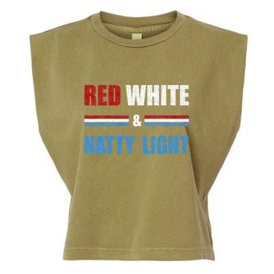 Red White & Nattylight Wo Beer Lovers Amusing Garment-Dyed Women's Muscle Tee