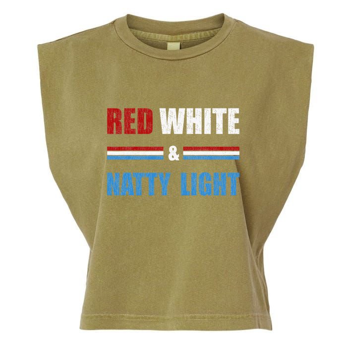 Red White & Nattylight Wo Beer Lovers Amusing Garment-Dyed Women's Muscle Tee