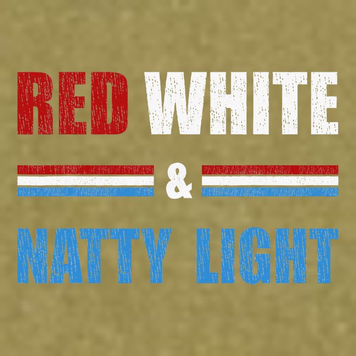 Red White & Nattylight Wo Beer Lovers Amusing Garment-Dyed Women's Muscle Tee