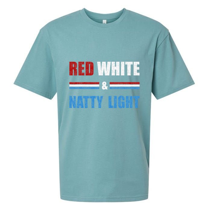 Red White & Nattylight Wo Beer Lovers Amusing Sueded Cloud Jersey T-Shirt