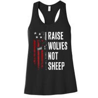 Raise Wolves Not Patriotic Gun Rights Usa Women's Racerback Tank