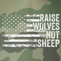 Raise Wolves Not S.H.E.E.P Patriotic Veteran Lions Legacy Tie Dye Trucker Hat