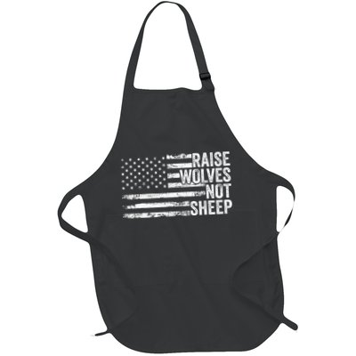 Raise Wolves Not S.H.E.E.P Patriotic Veteran Lions Apron