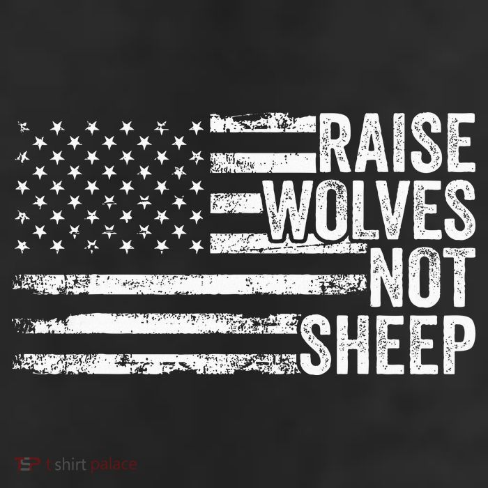 Raise Wolves Not S.H.E.E.P Patriotic Veteran Lions 11oz C Handle Ceramic Mug