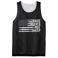 Raise Wolves Not S.H.E.E.P Patriotic Veteran Lions Mesh Reversible Basketball Jersey Tank