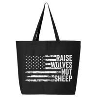 Raise Wolves Not S.H.E.E.P Patriotic Veteran Lions 25L Jumbo Tote