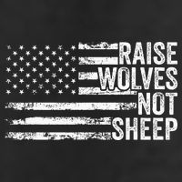 Raise Wolves Not S.H.E.E.P Patriotic Veteran Lions 25L Jumbo Tote