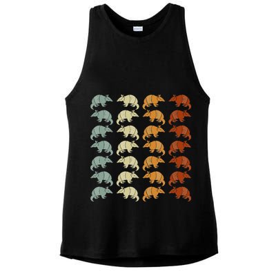 Retro Wild Nature Armadillo Lover Animal Armadillo Ladies PosiCharge Tri-Blend Wicking Tank