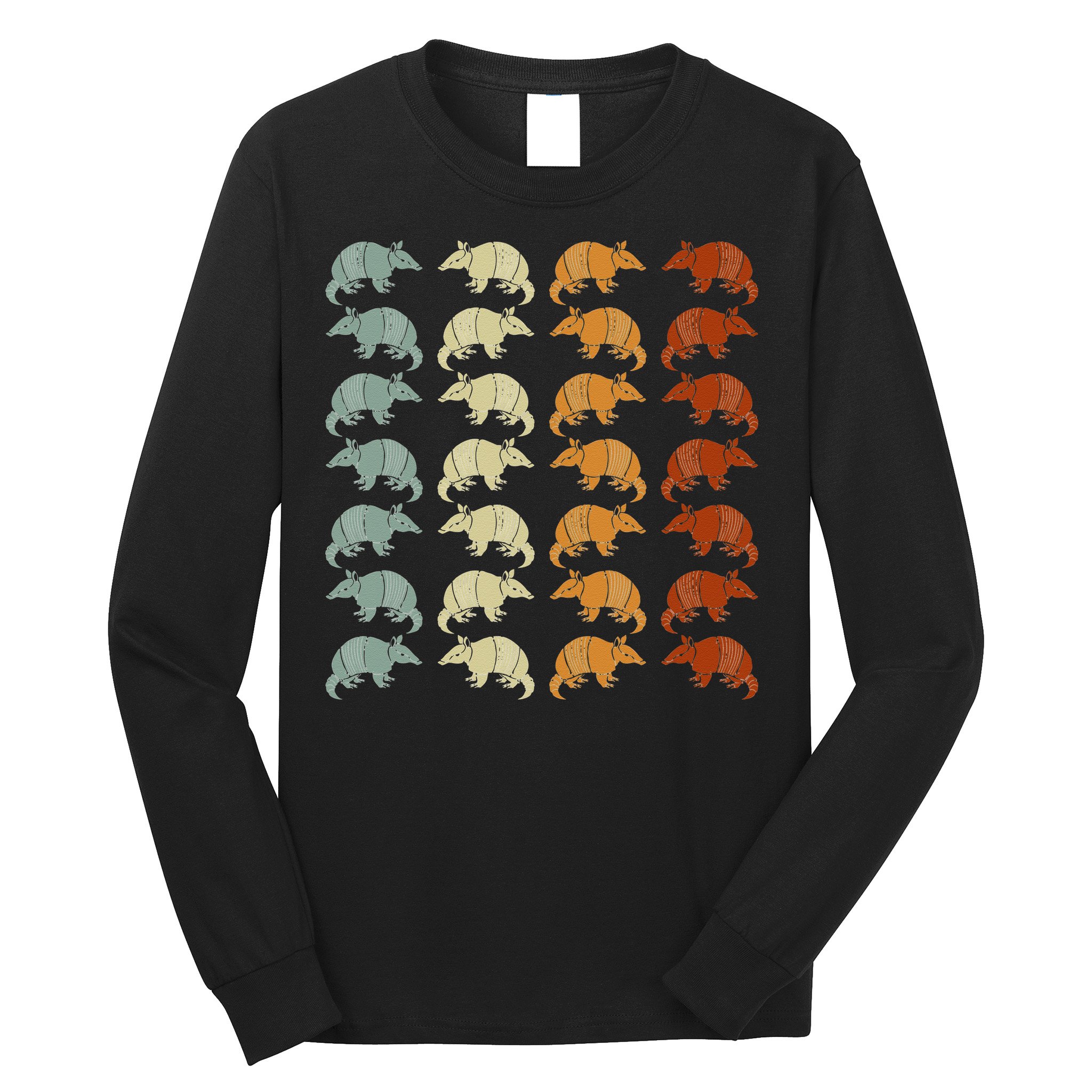 Retro Wild Nature Armadillo Lover Animal Armadillo Long Sleeve Shirt