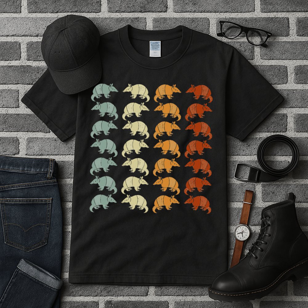 Retro Wild Nature Armadillo Lover Animal Armadillo Tall T-Shirt
