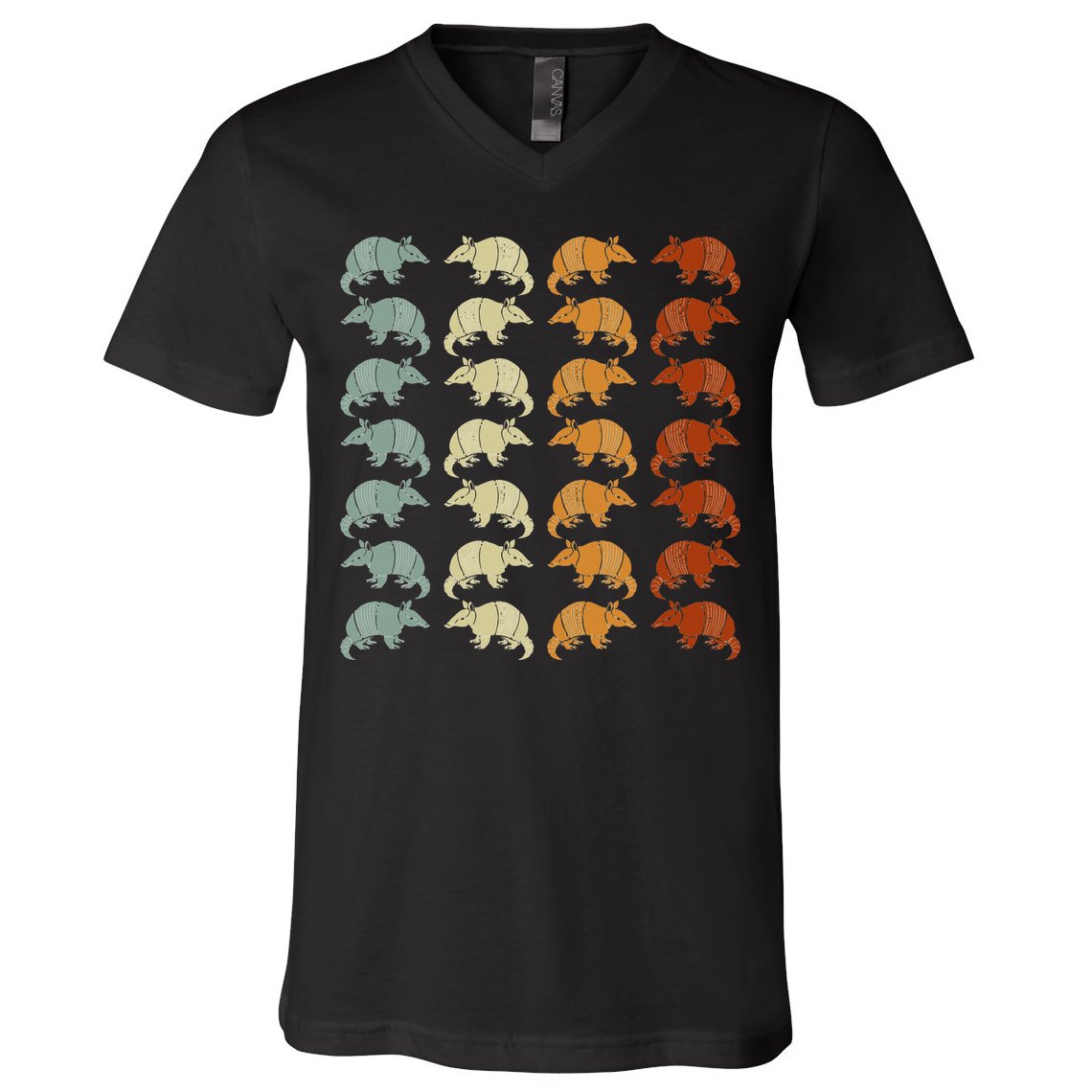 Retro Wild Nature Armadillo Lover Animal Armadillo V-Neck T-Shirt