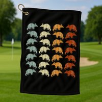 Retro Wild Nature Armadillo Lover Animal Armadillo Golf Towel