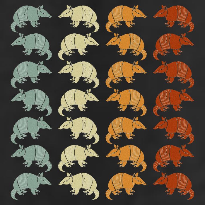 Retro Wild Nature Armadillo Lover Animal Armadillo Golf Towel