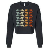 Retro Wild Nature Armadillo Lover Animal Armadillo Cropped Pullover Crew