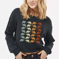 Retro Wild Nature Armadillo Lover Animal Armadillo Cropped Pullover Crew