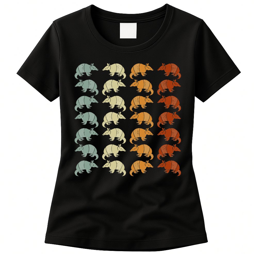 Retro Wild Nature Armadillo Lover Animal Armadillo Womens T-Shirt