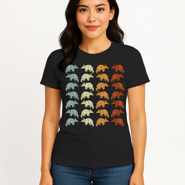 Retro Wild Nature Armadillo Lover Animal Armadillo Womens T-Shirt