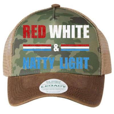 Red White & Natty Light For Wo Beer Lovers amusing Legacy Tie Dye Trucker Hat