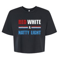 Red White & Natty Light For Wo Beer Lovers amusing Bella+Canvas Jersey Crop Tee