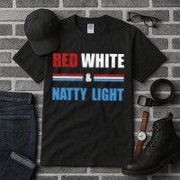 Red White & Natty Light For Wo Beer Lovers amusing Tall T-Shirt