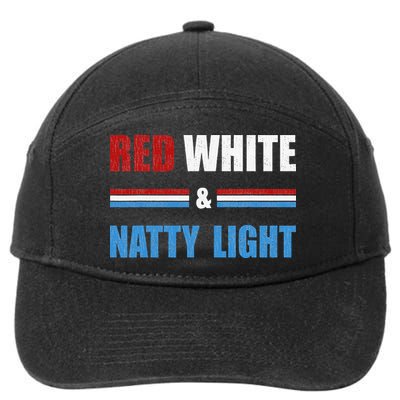 Red White & Natty Light For Wo Beer Lovers amusing 7-Panel Snapback Hat