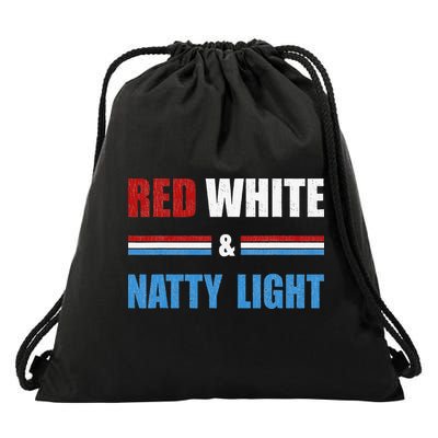 Red White & Natty Light For Wo Beer Lovers amusing Drawstring Bag
