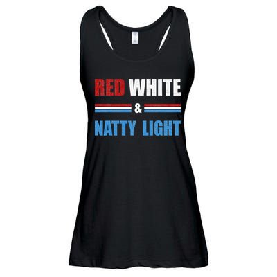 Red White & Natty Light For Wo Beer Lovers amusing Ladies Essential Flowy Tank
