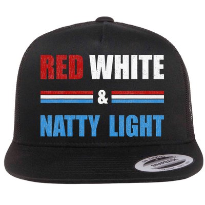 Red White & Natty Light For Wo Beer Lovers amusing Flatbill Hat