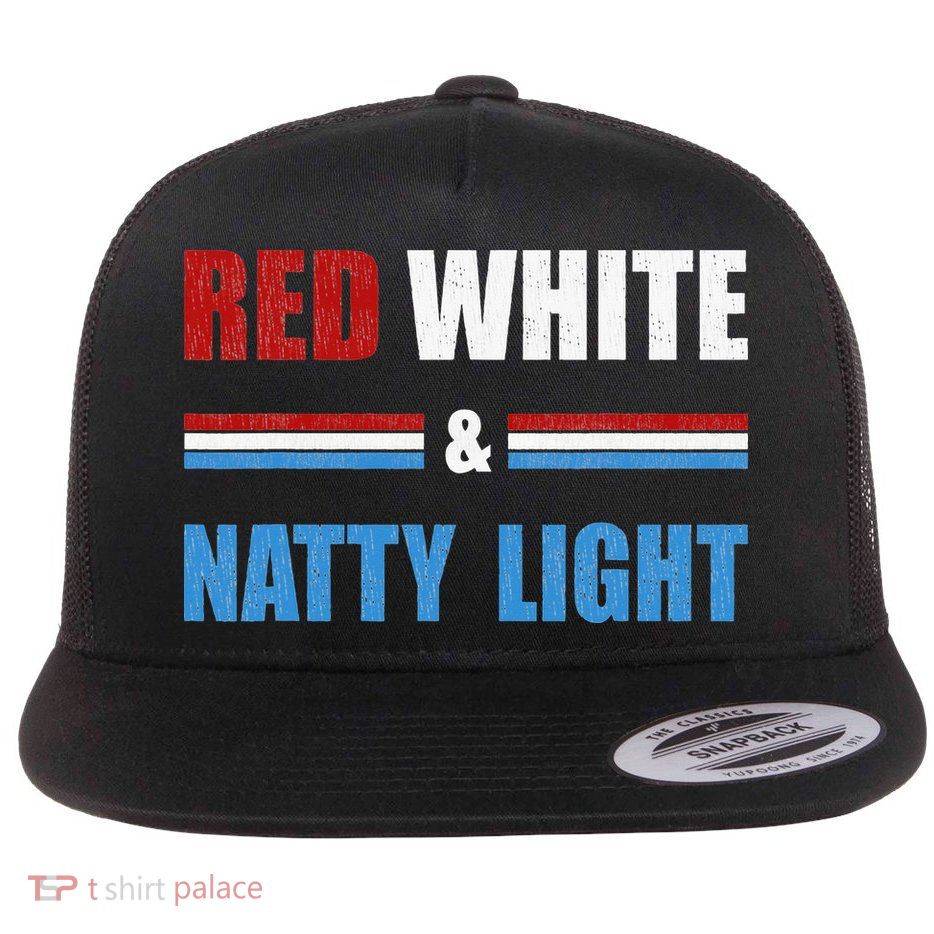 Red White & Natty Light For Wo Beer Lovers amusing Flatbill Hat